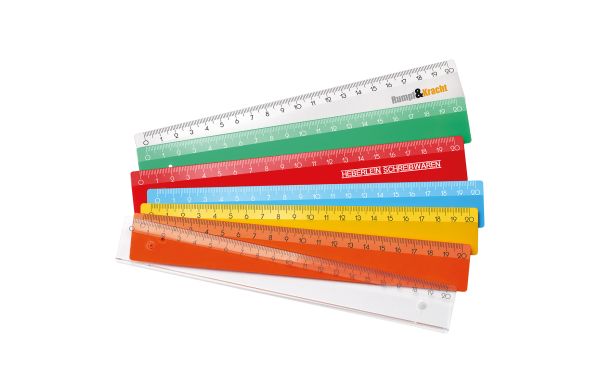 Liniaal met gedrukte schaal