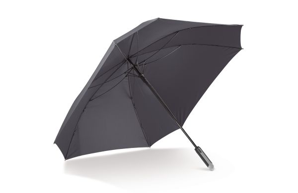 Luxus 27” quadratischer Regenschirm mit automatischer Öffnung, schwarz