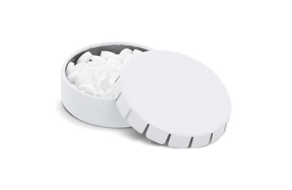 Mini-Clic-Dose Pfefferminzdose, weiss