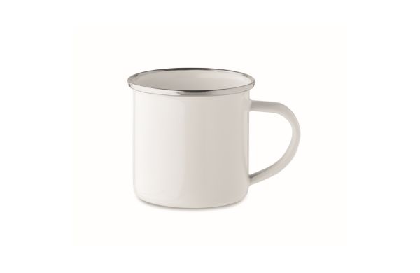 PLATEADO S Emaille-Becher Subli 200 ml - weiß