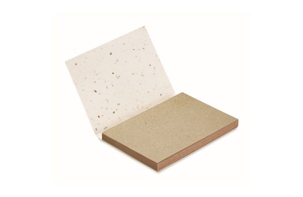 GROW ME Notizblock mit Blumensamen - weiß