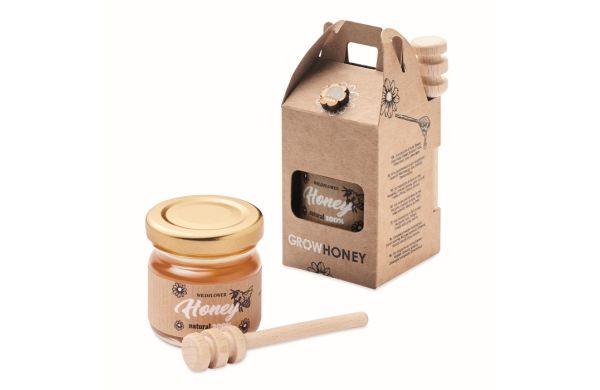 DAUBER Wildblumenhonig-Set 50g - holzfarben