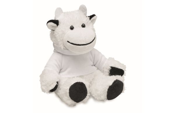 MANNY Plüsch-Kuh mit Hoody - weiß