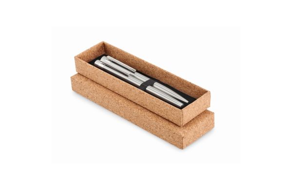 GRAZ SET Schreibgeräte-Set aus Edelstahl - silber matt