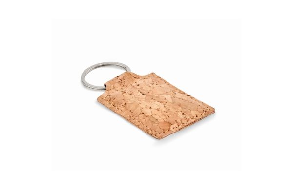 CONCON Schlüsselring Kork, eckig - beige