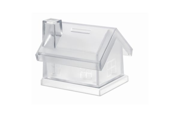 MYBANK Spardose Haus - transparent