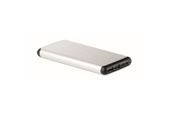 SIUR POWER 10.000 mAh Powerbank - silber matt