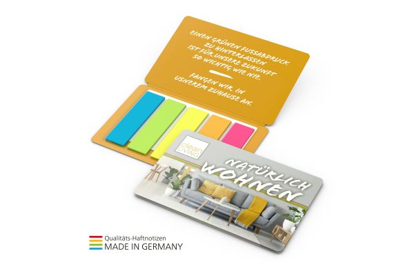 Multi-Card papiermarker green+blue incl. 4C opdruk