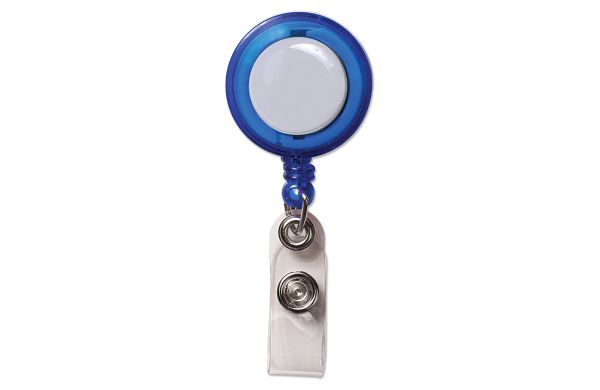 Namensschildhalter, transparent blau