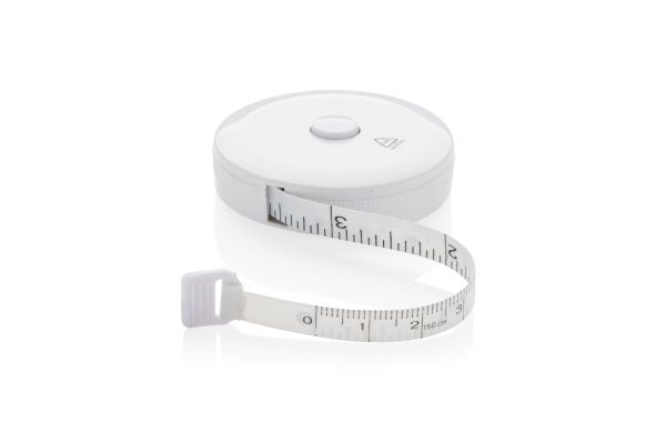 Schneiderband aus RCS recyceltem Kunststoff/weiß