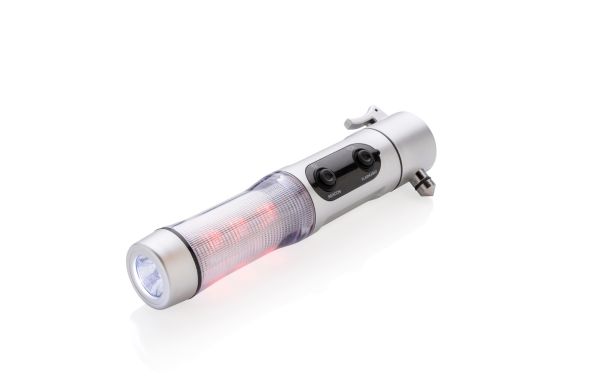 Notfalllicht mit Nothammer/silber