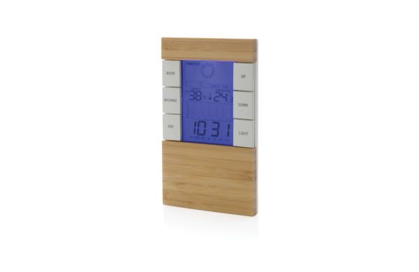 Utah Wetterstation aus RCS rKunststoff & FSC®Bambus/braun