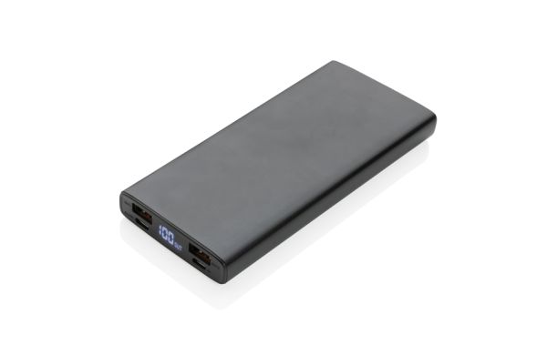 18W PD Powerbank mit 10.000 mAh aus Aluminium/schwarz