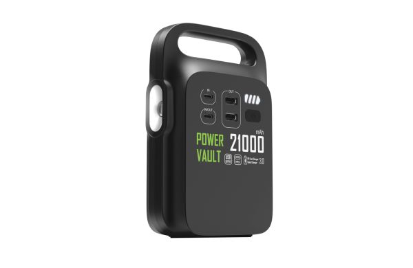 Power Vault 21.000mAh tragbare Powerstation aus RCS rPlastik/schwarz