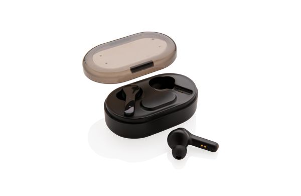 Light-Up Logo TWS Ohrhörer in Ladebox/schwarz