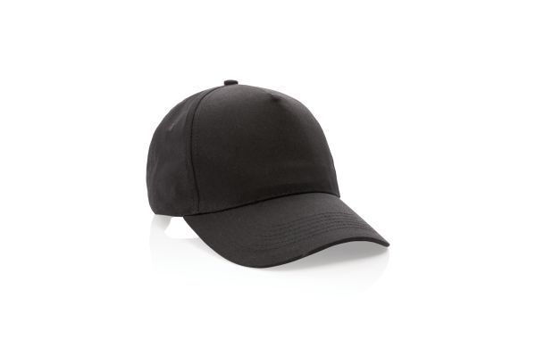 Impact 5 Panel Kappe aus 190gr rCotton mit AWARE™ Tracer/schwarz
