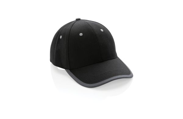 Impact AWARE™ 280gr Brushed rCotton 6 Panel Kontrast-Cap/schwarz