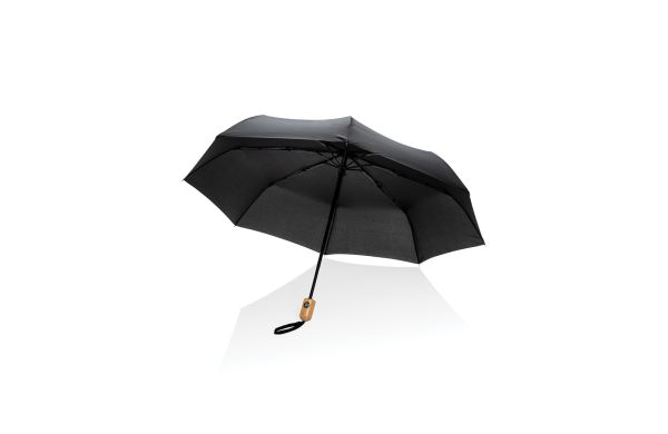 21" Impact AWARE™ RPET 190T Bambus-Schirm autom. open/close/schwarz