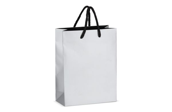 Papier Geschenktasche 18 x 8 x 24cm 200g/m², silber