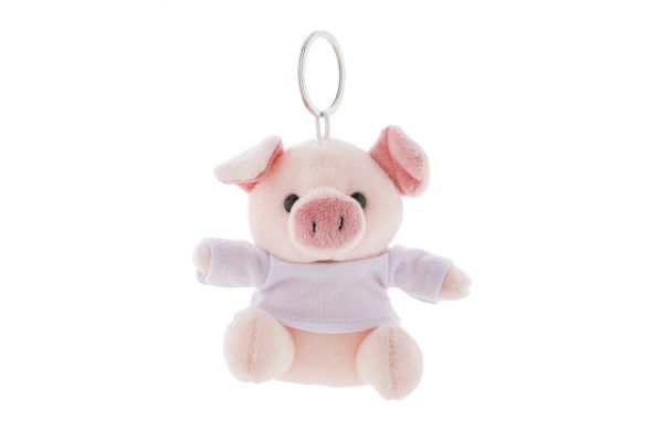 PigFob Plüschschwein-Schlüsselanhänger, pink