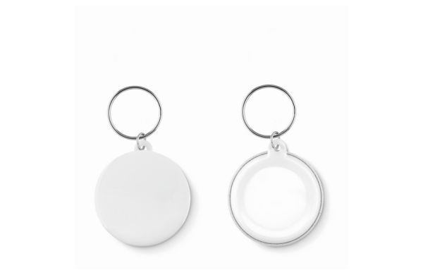 PIN KEY Badge Schlüsselanhänger klein, weiß