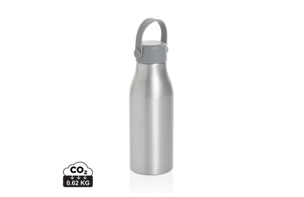 Pluto Flasche aus RCS-zertifiziert recyceltem Alu 680ml, silber