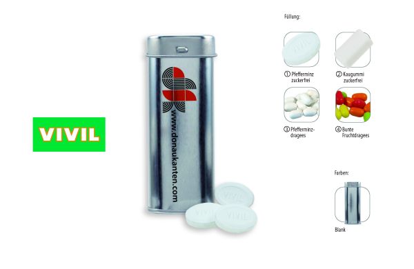 Pocket Box, Kaugummi Dragees zuckerfrei (Dose), ca. 20 g