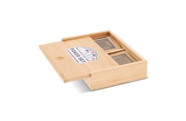 Pokerset in Bambus-Geschenkbox, holz