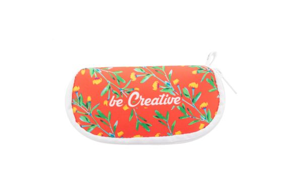 PrintSun Zip Individuelles RPET Sonnenbrillenetui, weiss