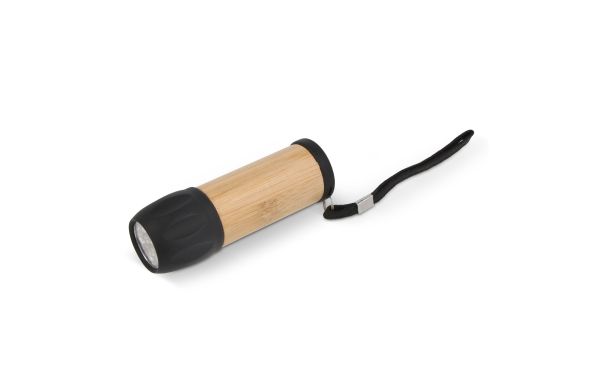 R-ABS & Bambus-Taschenlampe, schwarz