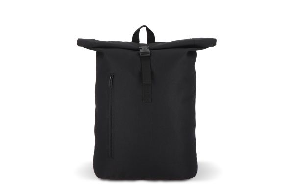 R-PET 600D Rolltop-Rucksack 20L, schwarz