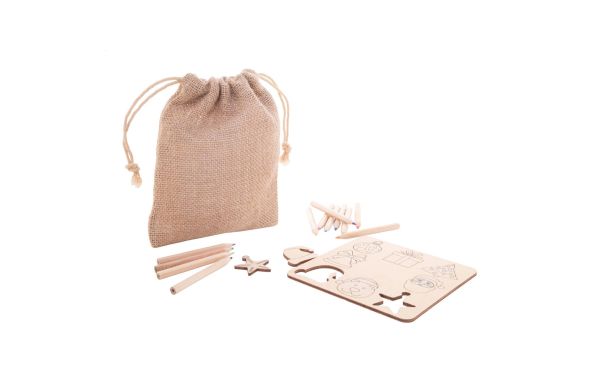 Ravya Weihnachtliches Mal- und Formzuordnungsspiel, natur