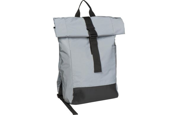 Reflektierender-Kurierrucksack-silbergrau