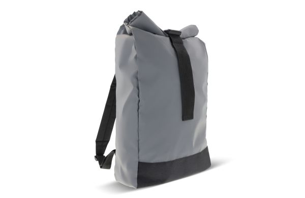 Reflektierender Rolltop-Rucksack 26x13x50cm, grau