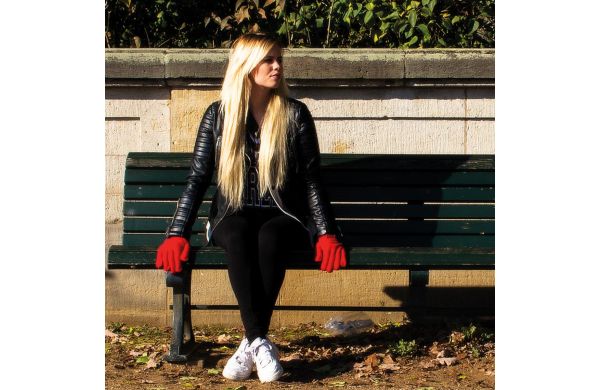 Retro gebreide handschoenen