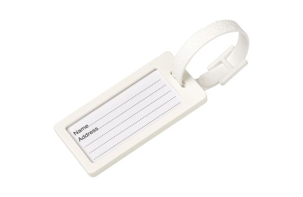 River Gepäckanhänger mit Fenster aus recyceltem Material, weiss