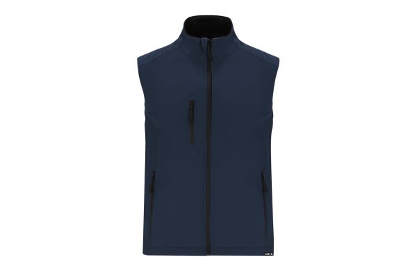 RPET Softshell-Bodywarmer-Weste Mireo, dunkelblau, XL