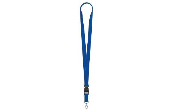 SchlüB-Lanyard Standard mit Schnappverschluss_ 20 mm_ blau