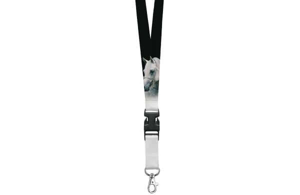 Sleutelkoord/Lanyard "Transfer" met karabijnhaak en kliksluiting, bandbreedte 20 mm