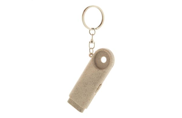 Schlüsselanhänger mit Einkaufswagen-Chip Bopor, beige