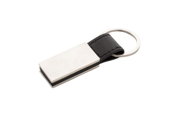 Schlüsselanhänger Pukke, silber/schwarz