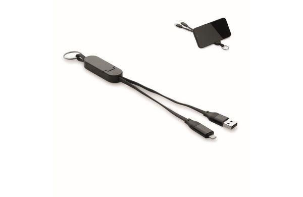 CABO Schlüsselring mit 60W Kabel, schwarz