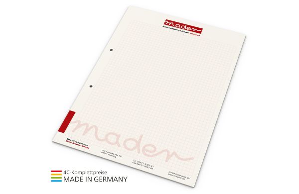 Schrijfblok green+blue met 2 uitsparingen