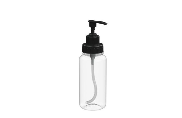 Seifenspender "Basic", 400 ml, transparent/schwarz
