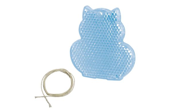 Sicherheitsreflektor Katze_ blau-transparent