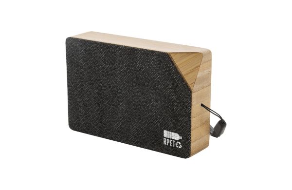 SolBeat Kabelloser Solarlautsprecher, schwarz/natur