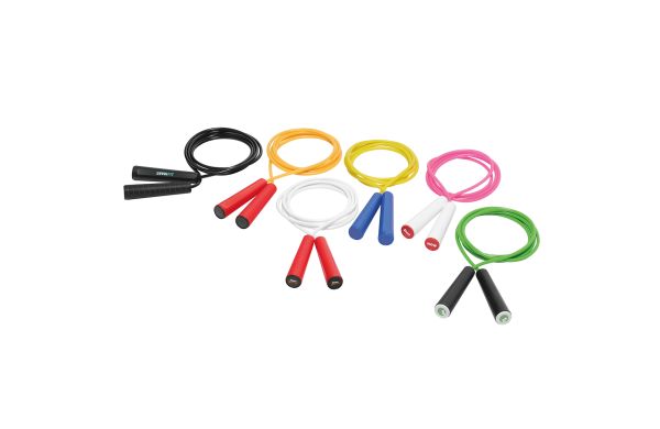 Springtouw, blauwe handvatten