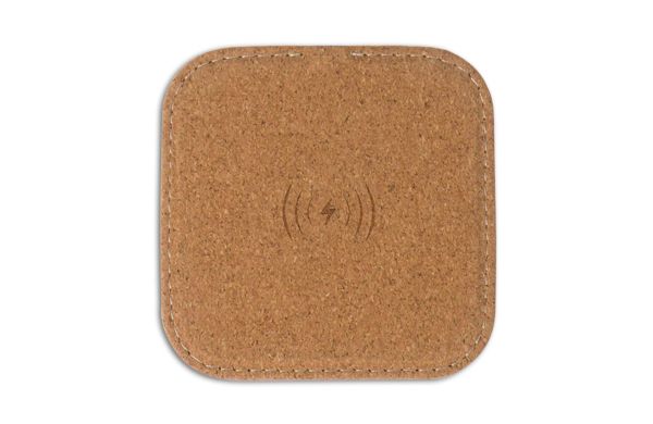 Square cork Wireless charger 5W, natur