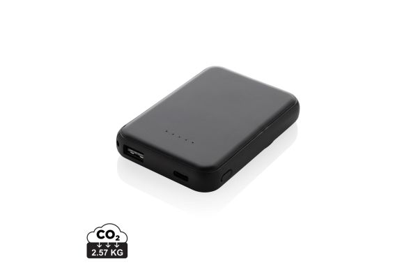 Stellar 5.000mAh 5W magnetische Powerbank aus RCS rec. ABS, schwarz