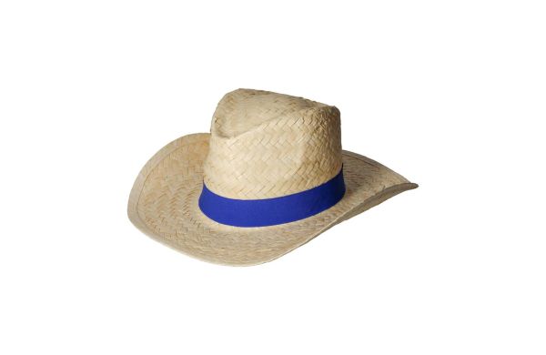 Strohhut "Texas", beige/blau